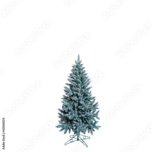 Christmas tree. Blue spruce branches on a textured background. Blue spruce, green spruce, white spruce. Artificial Christmas Tree, Blue Christmas Tree. © Oleksandr