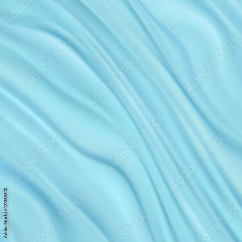 Abstract vector liquid or flowing background in blue or turquoise color.