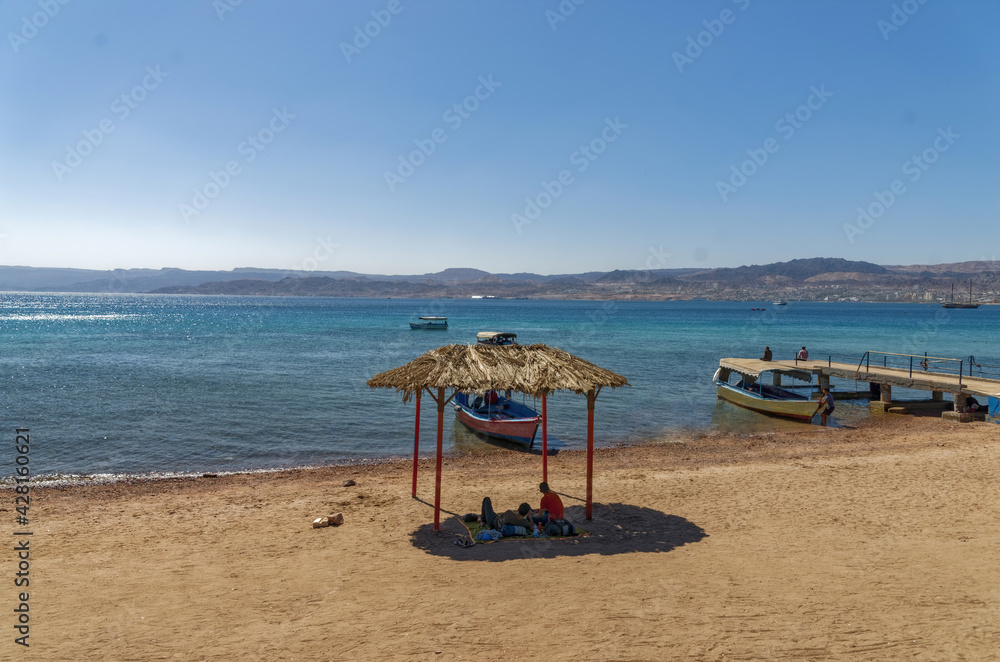 Public Beach On Gulf Of Aqaba, Jordan