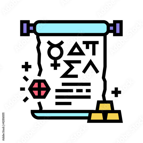 alchemy astrological color icon vector. alchemy astrological sign. isolated symbol illustration