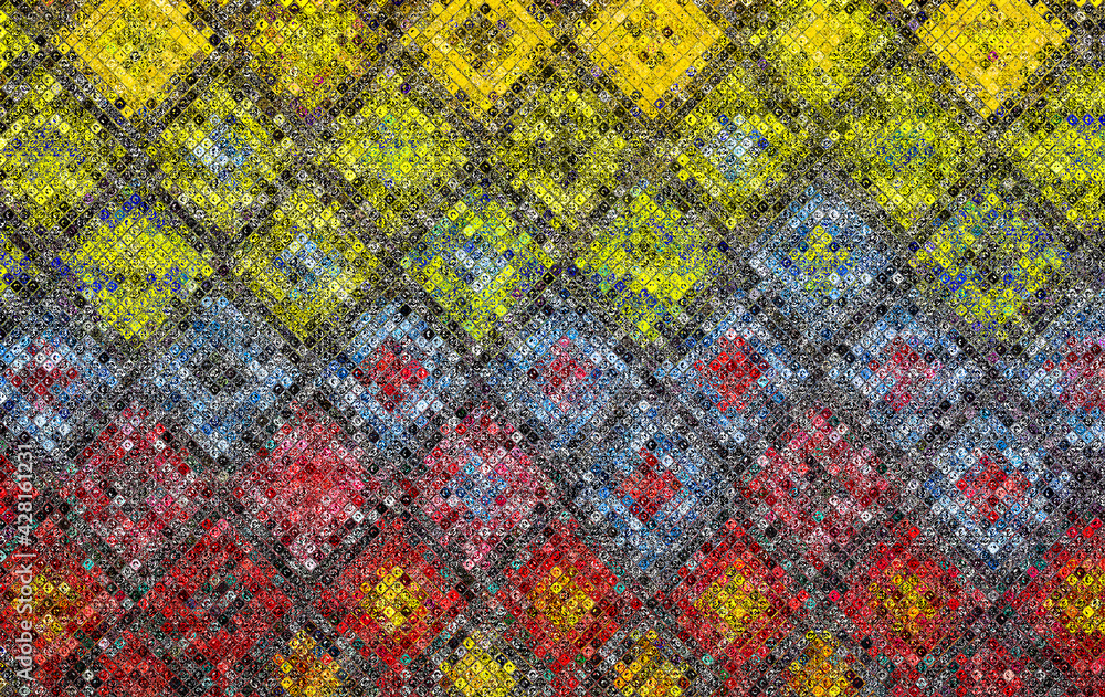 Abstract colored rhombus mosaic background Abstract colored rhombus mosaic background
