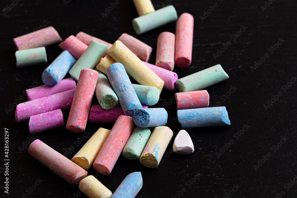 broken colorful chalk background, pattern broken colorful chalk background, pattern