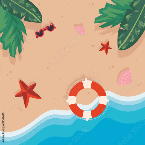 float at beach