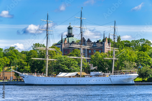 Photography Sailing Ship Sail Af Chapman In Skeppsholmen Stockholm, Sweden