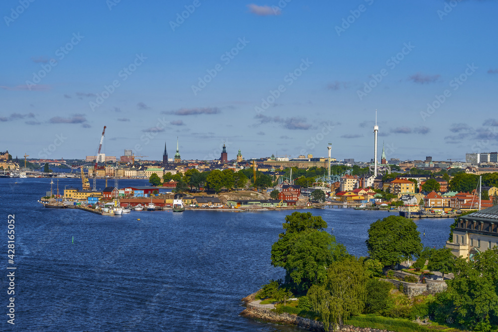 Fototapeta premium View Of Gröna Lund Amusement Park, Stockholm, Sweden