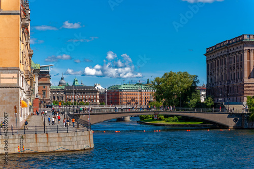 Stockholm City Center In Summer, Stockholm, Sweden