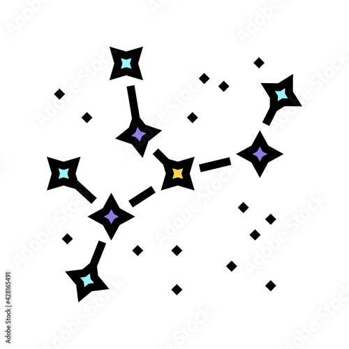constellation astrological color icon vector. constellation astrological sign. isolated symbol illustration