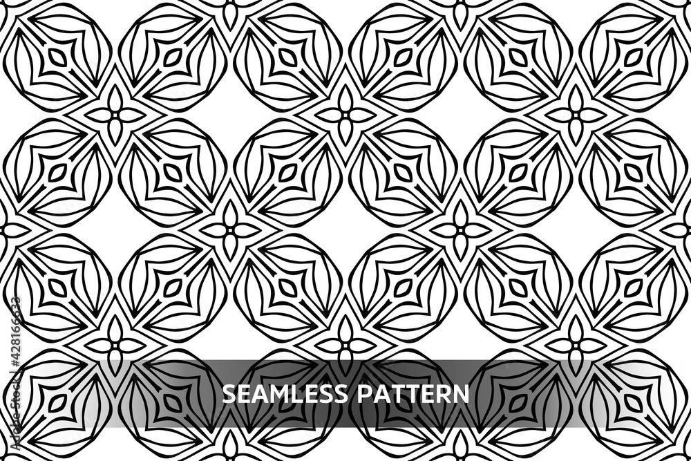 Seamless tribal texture geometric design