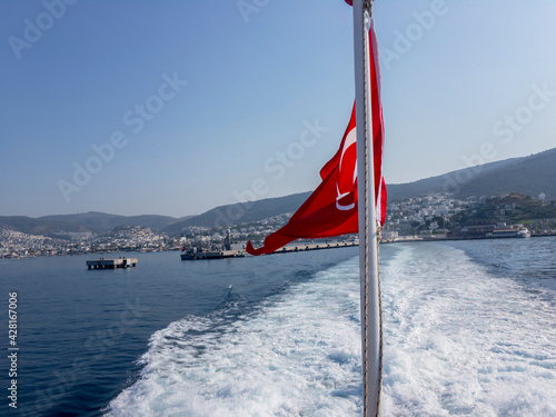 With The Catamaran To Island Kos, Bodrum, Mugla, Turkey