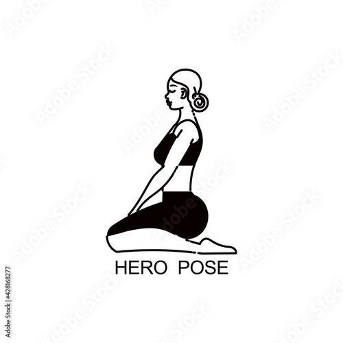 Yoga Hero Pose Composition