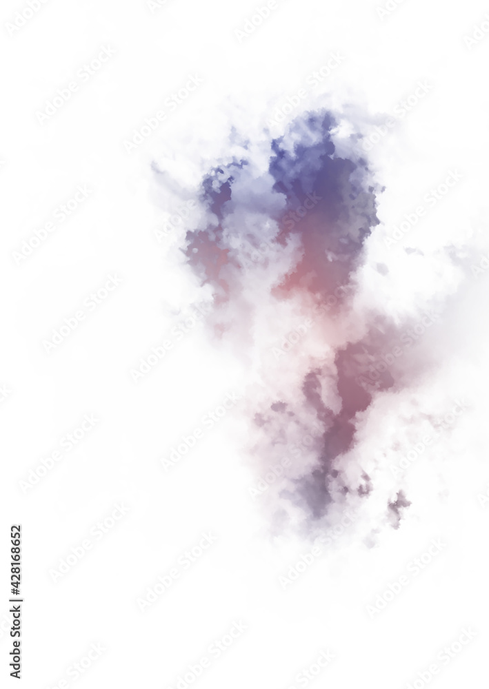 Abstract colorful watercolor on white background. Digital art painting.