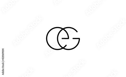 GE EG logo Monogram Design Vector illustration