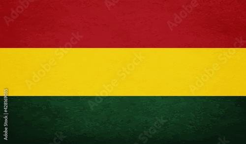 Flag of Bolivia with the effect of crumpled paper and grunge © Stefan