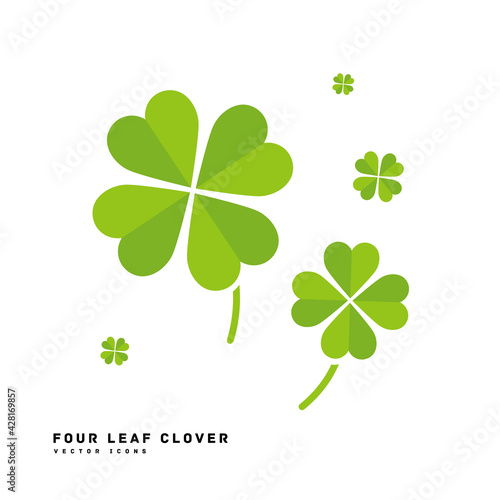 Four leaf clover vector illustration icon
