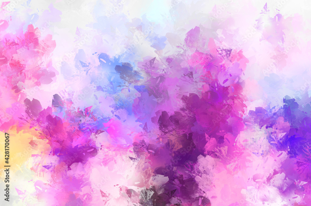 Fototapeta premium Artistic abstract background. Texture painted wallpaper. Creative illustration with strokes of paint. Brush pattern painting.