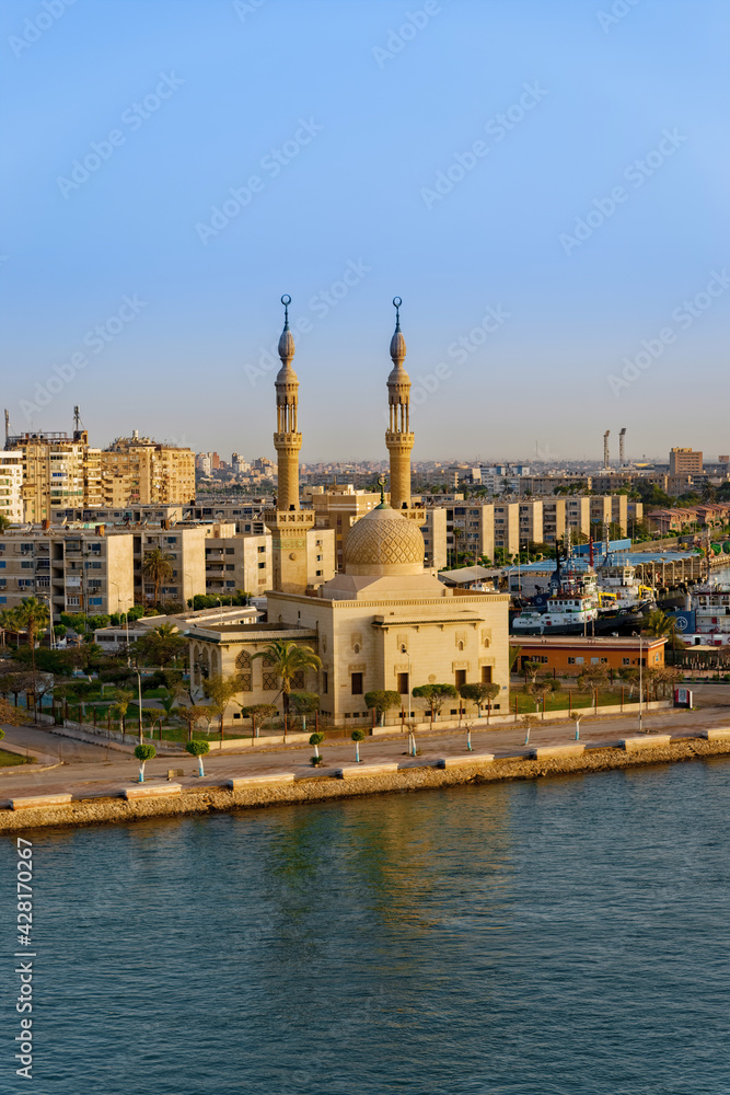 Mosque In Suez, Suez Canal, Egypt