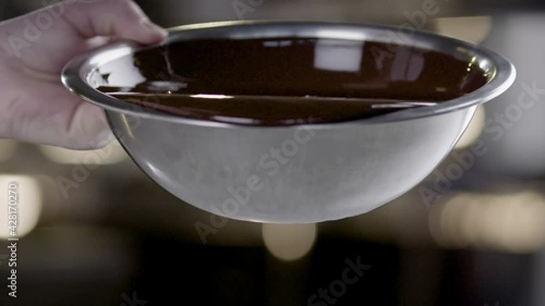 Melted Chocolate Pouring on Counter 2