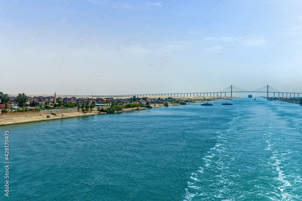 City El Qantara, Suez Canal, Suez Canal Bridge, Egypt