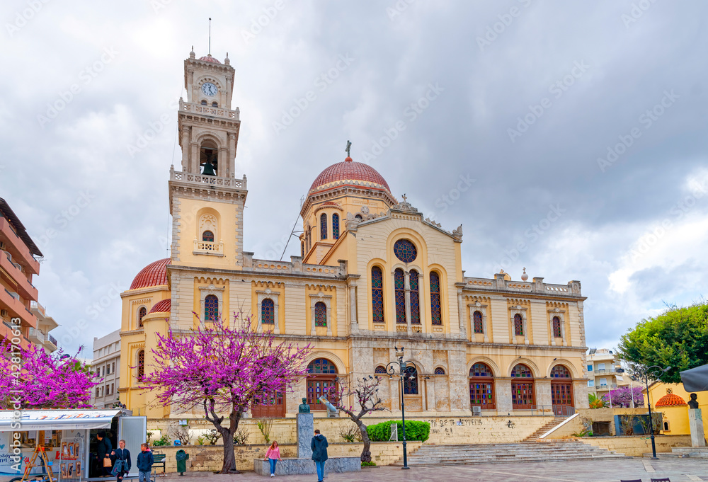 Obraz premium Crete, Cathedral Of Hl, Minas, Heraklion, Greece