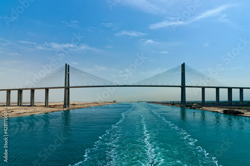 Suez Canal, Suez Canal Bridge, Egypt photo