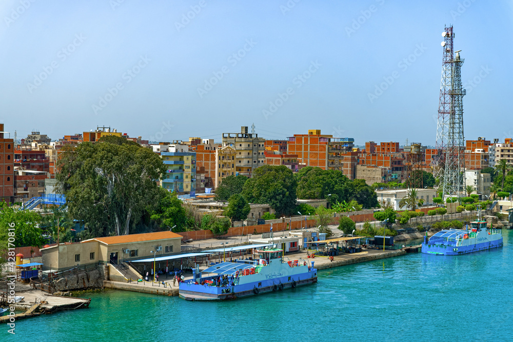 Suez Canal, City Al Qantara, Egypt