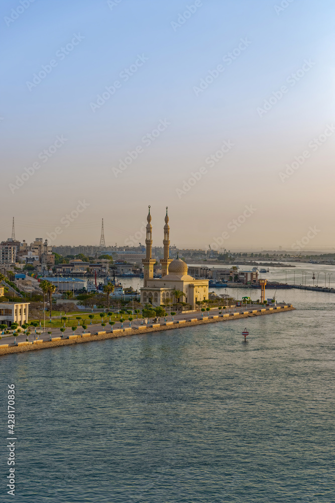 Mosque In Suez, Suez Canal, Egypt