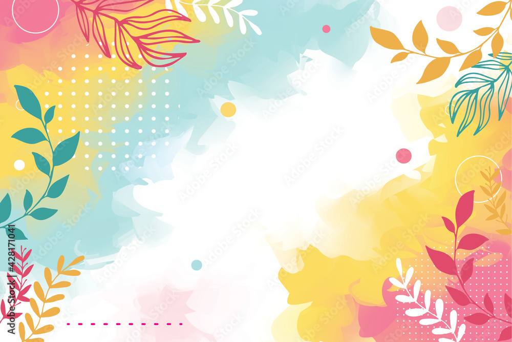 flower Spring background with beautiful. abstract flower backgrounds. space for text. for posters, cover design templates, social media stories wallpapers with spring leaves and flowers.
