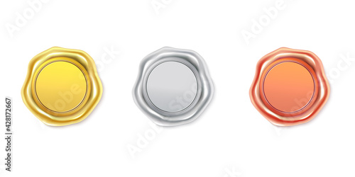 Vector illustration of the wax luxury seal.Design element.