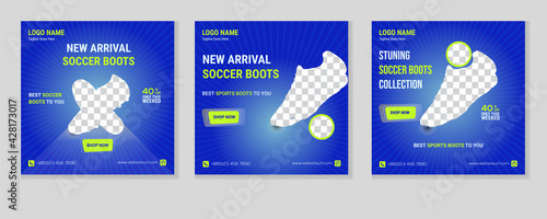 Soccer Boots Social Media Post Design | Soccer Boot, Sports Boot, Football Boot, Boot