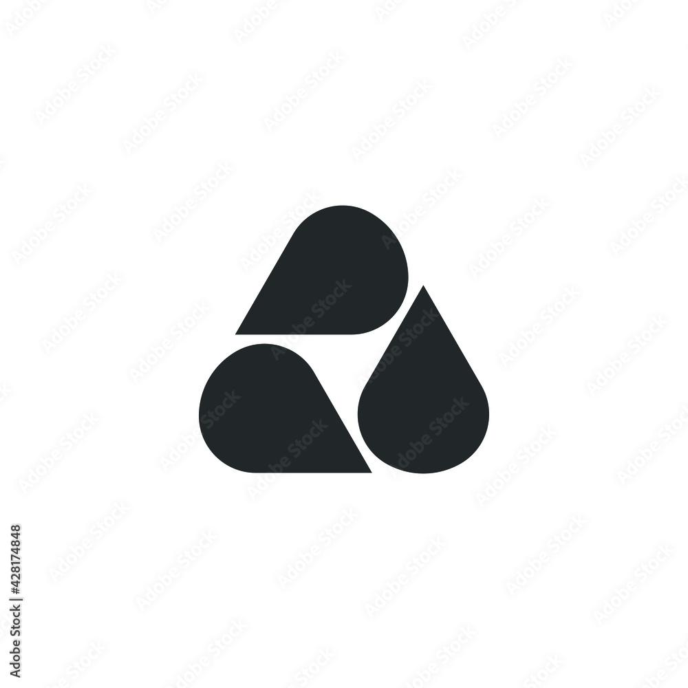 Abstract logo motion - geometric shape futuristic illustration liquid element geometry technology tech flux twist warp fantasy