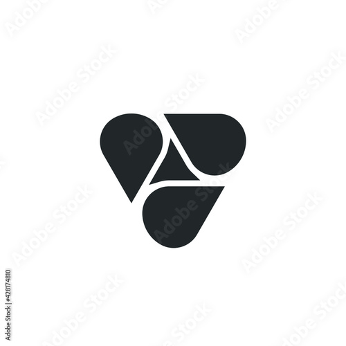 Abstract logo motion - geometric shape futuristic illustration liquid element geometry technology tech flux twist warp fantasy