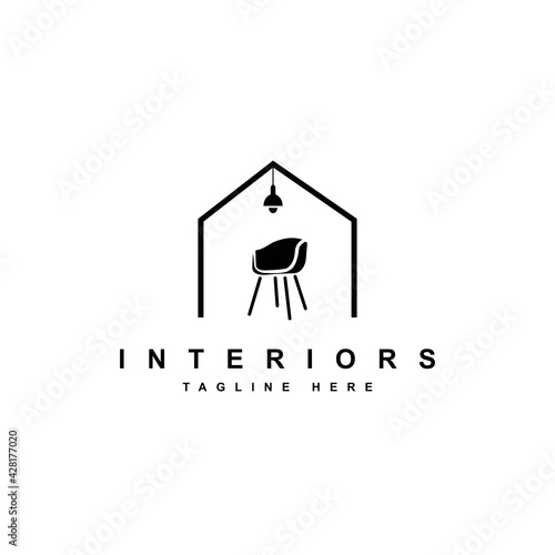 Home Furniture logo design illustration vector template