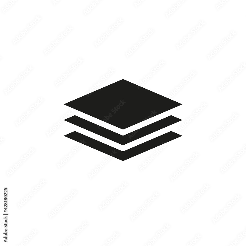 Layers icon. Simple vector illustration on a white background Layers icon. Simple vector illustration on a white background