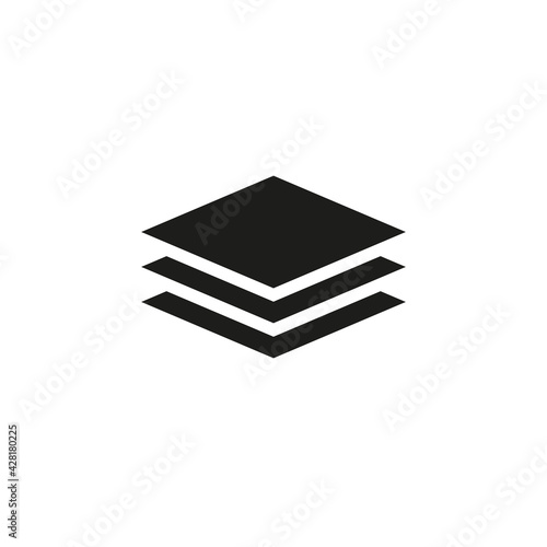 Layers icon. Simple vector illustration on a white background