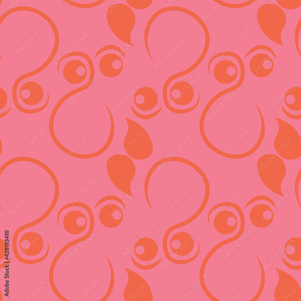 Seamless texture, pattern on a square background - face, look, surprise, mustache, gnome. Seamless texture, pattern on a square background - face, look, surprise, mustache, gnome.