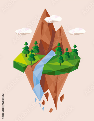 river lowpoly scene
