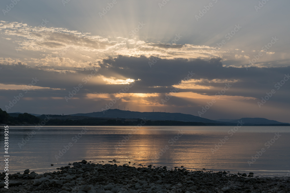 San Giuliano Puglia lake sunset