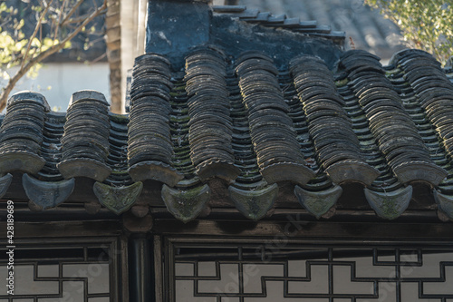 Architecture, buildings and landscapes of Suzhou Humble Administrator's Garden, the most famous Chinese classic garden in Suzhou, China photo