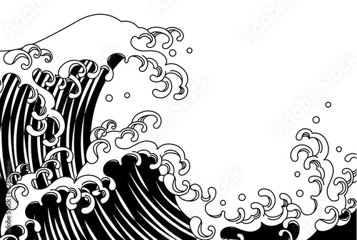 波の背景のベクターイラスト素材