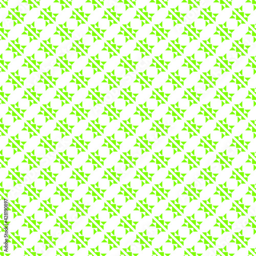 Abstract Seamless Pattern Green Doodle Background Vector