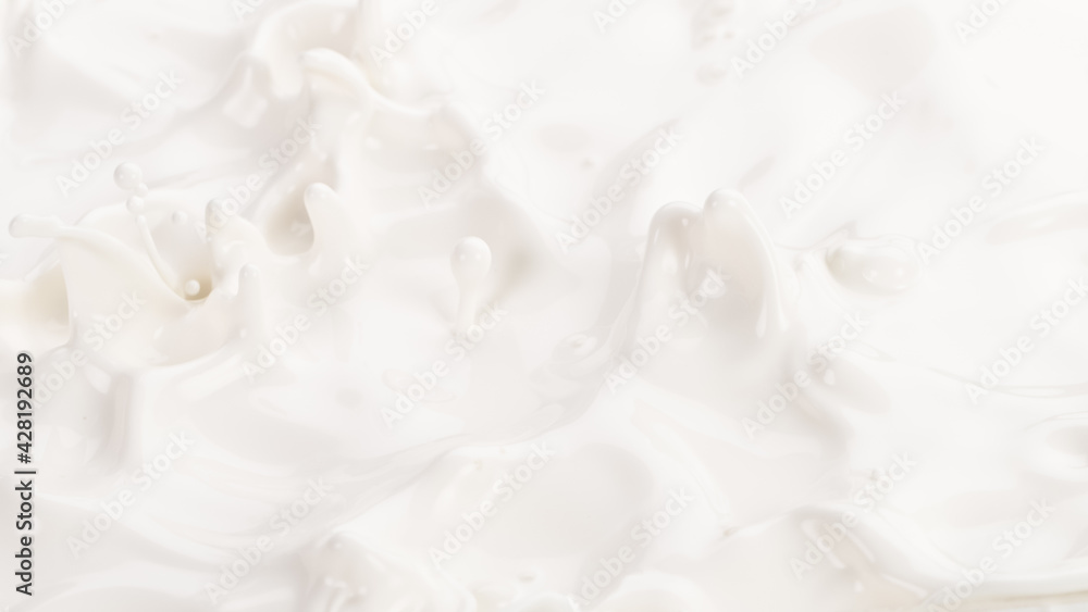 Splashing milk on white background Splashing milk on white background