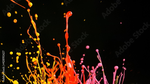 Abstract sculptures of colo...