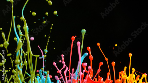 Abstract sculptures of colo...