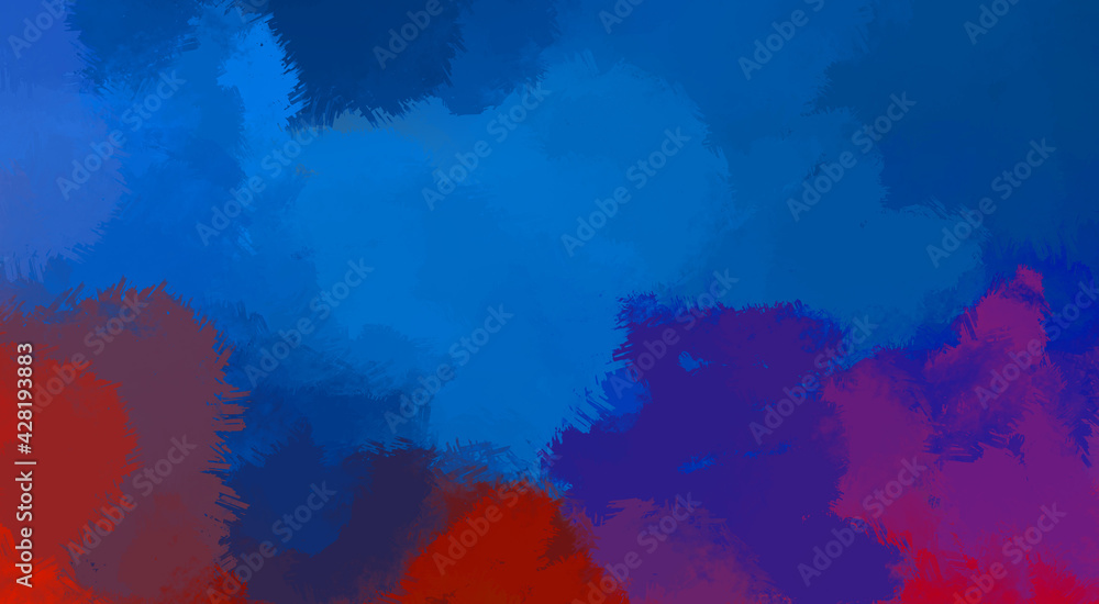 Brushed Painted Abstract Background. Brush stroked painting. Artistic vibrant and colorful wallpaper.