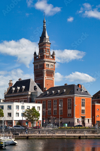 Tableau sur toile Belfry of the Dunkirk city hall