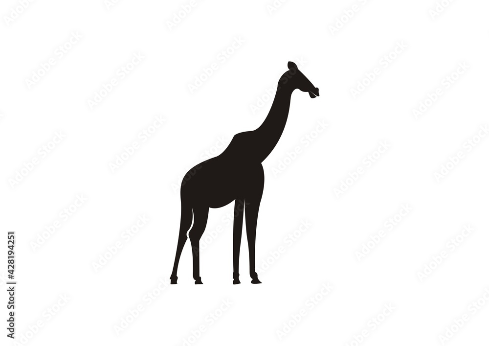 Obraz premium giraffe illustration silhouette