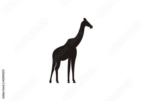 giraffe illustration silhouette © Vash
