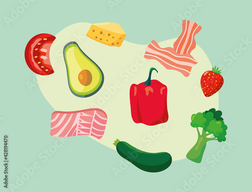 ketogenic ingredients icons