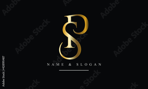 PS, SP, P, S abstract letters logo monogram