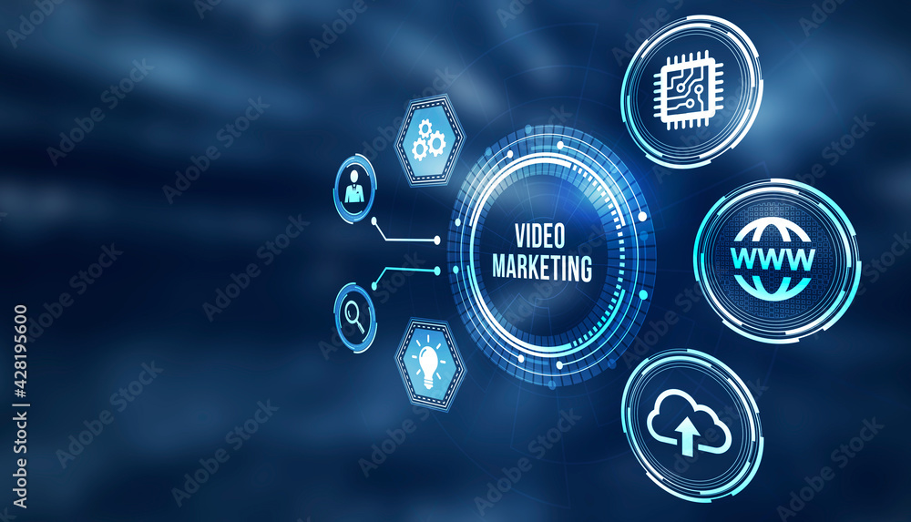Internet, business, Technology and network concept. Video marketing and advertising concept on screen. Internet, business, Technology and network concept. Video marketing and advertising concept on screen.
